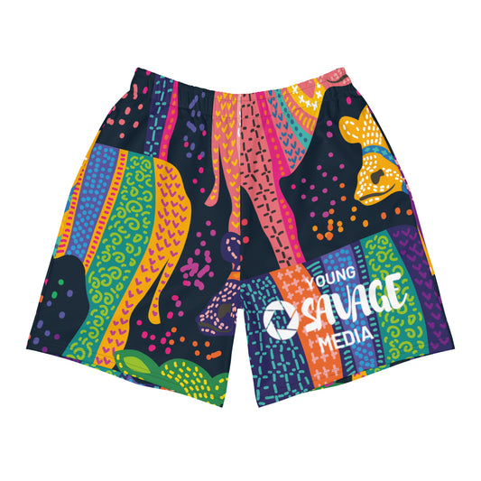 Cow with Vibrant Colors - Men's Recycled Athletic Shorts