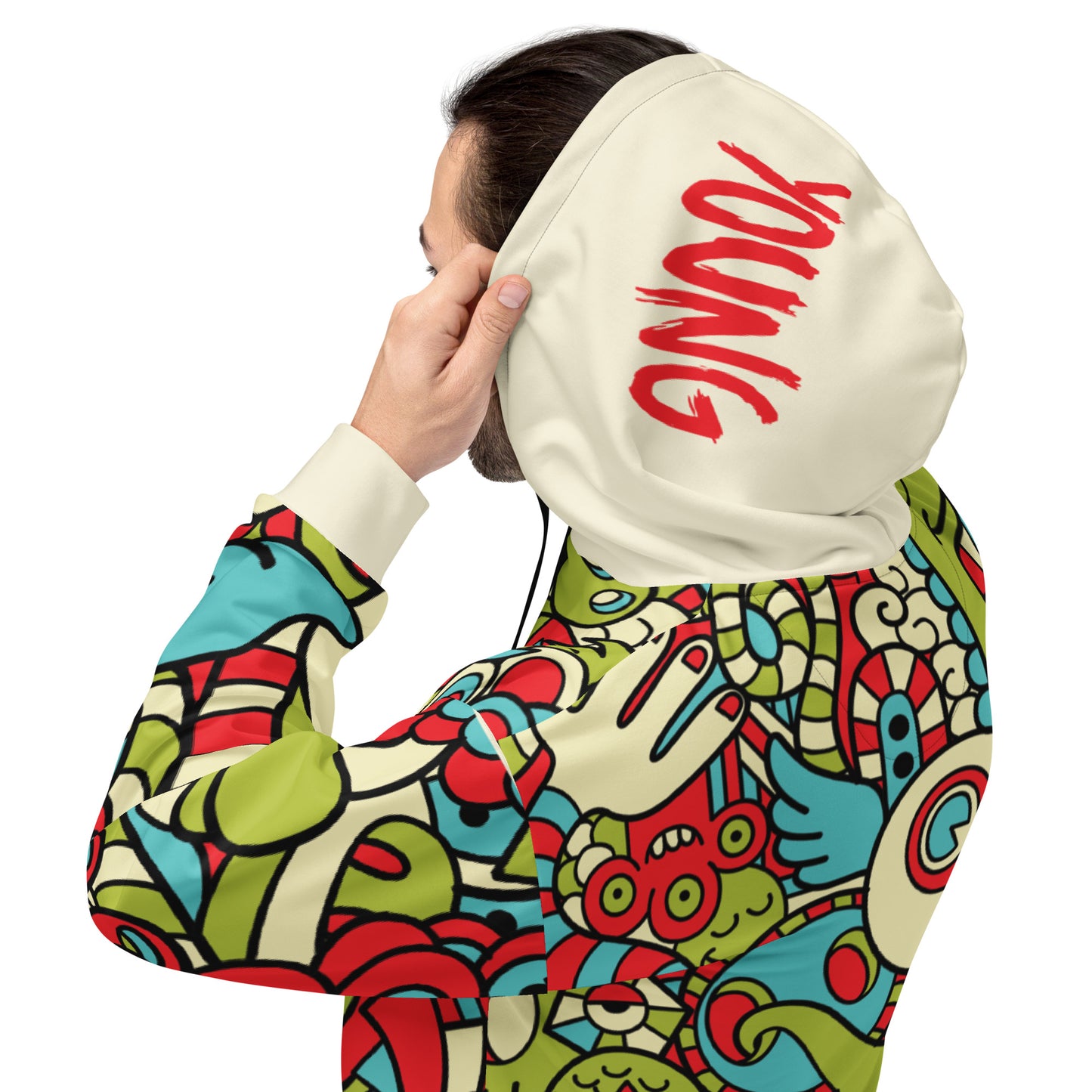 Hipster doodle Monster - Unisex Hoodie