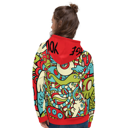 Hipster doodle Monster - Unisex Hoodie