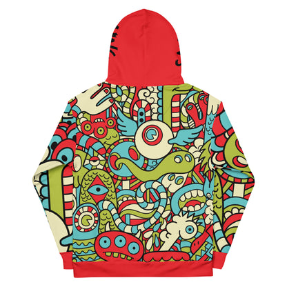 Hipster doodle Monster - Unisex Hoodie