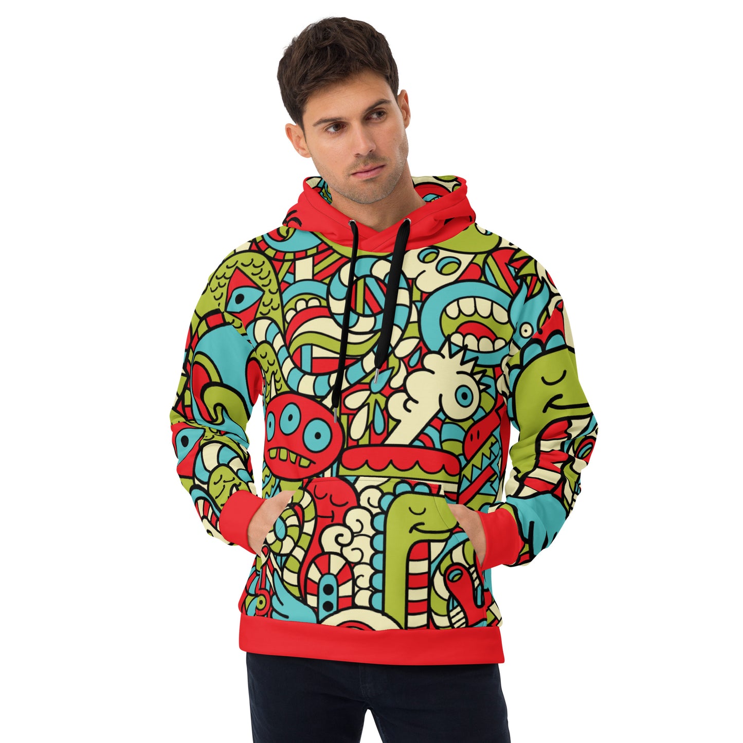 Hipster doodle Monster - Unisex Hoodie