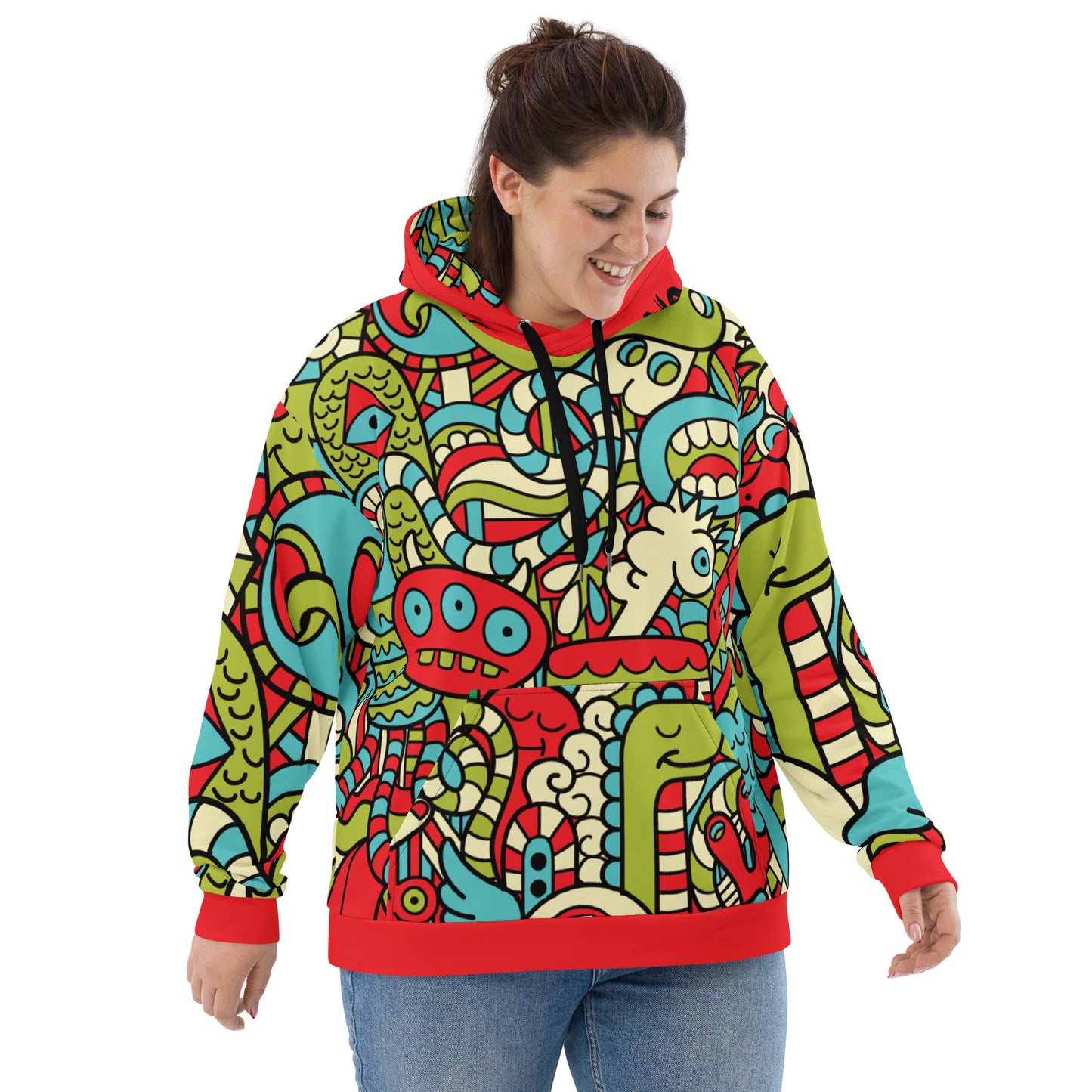 Hipster doodle Monster - Unisex Hoodie