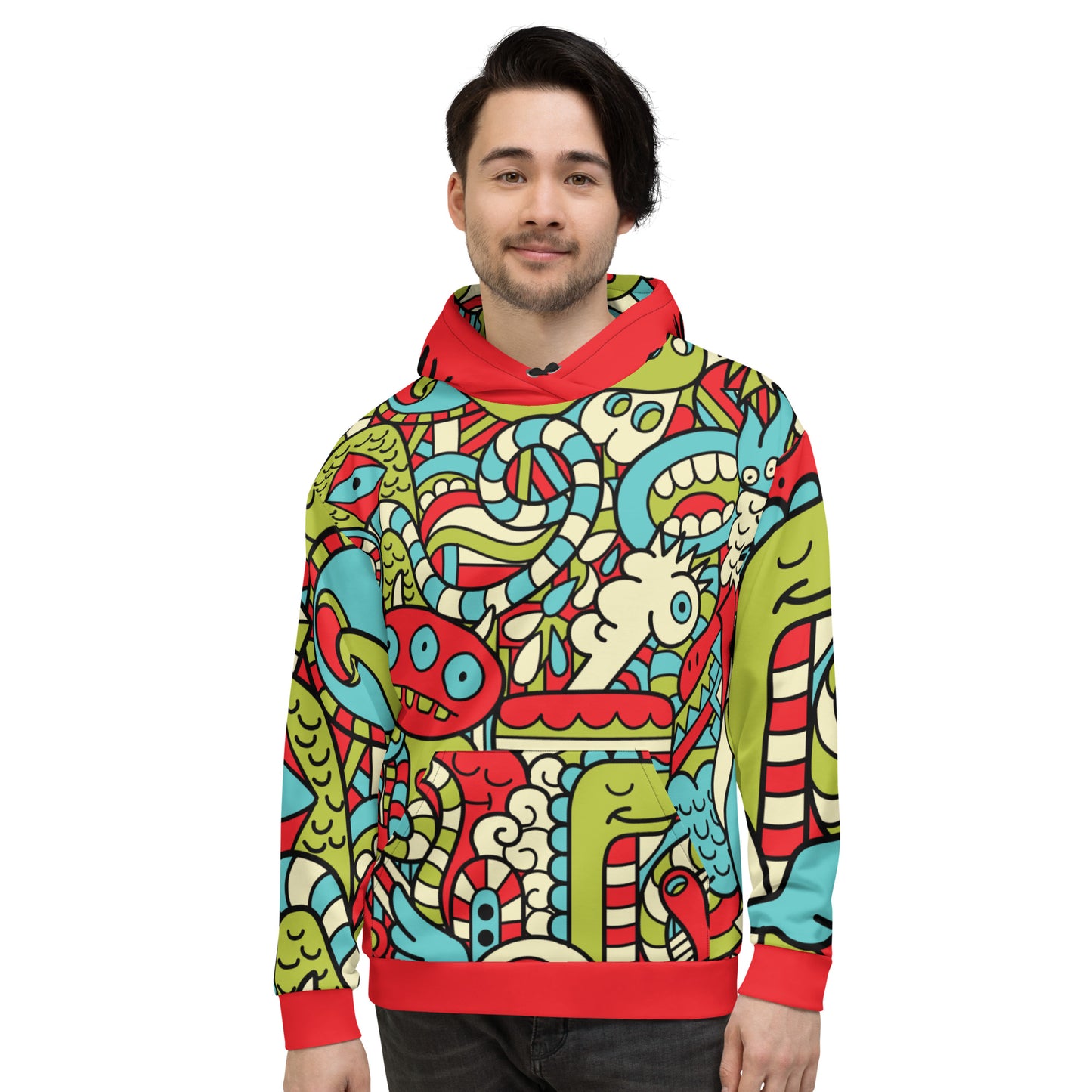 Hipster doodle Monster - Unisex Hoodie