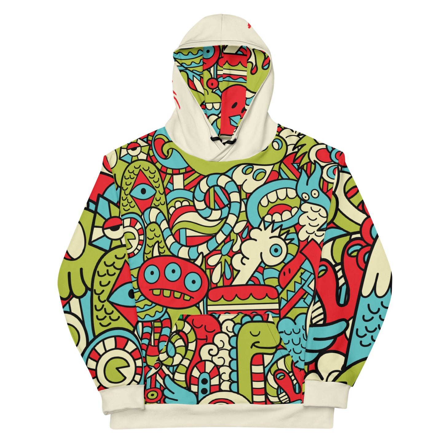 Hipster doodle Monster - Unisex Hoodie