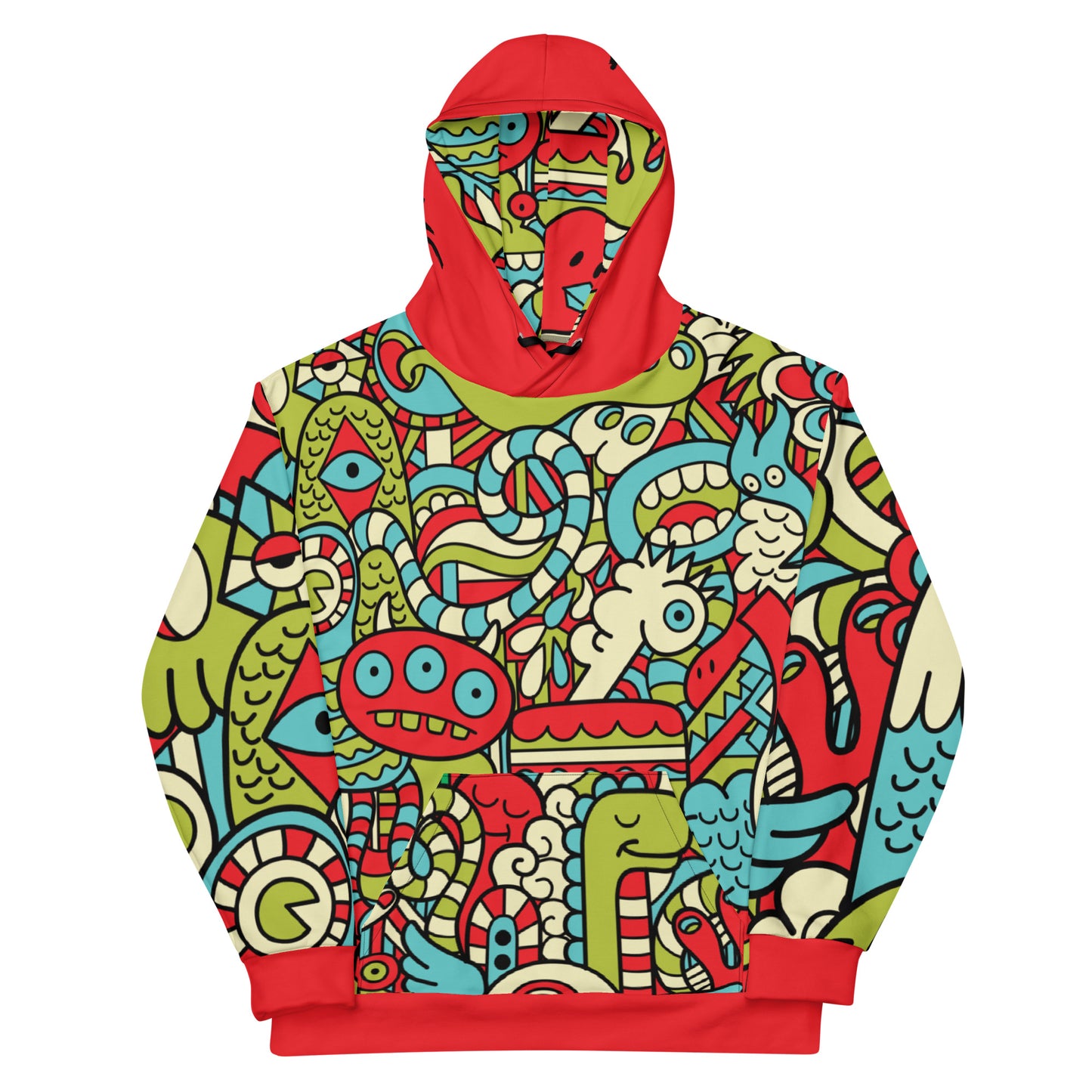 Hipster doodle Monster - Unisex Hoodie