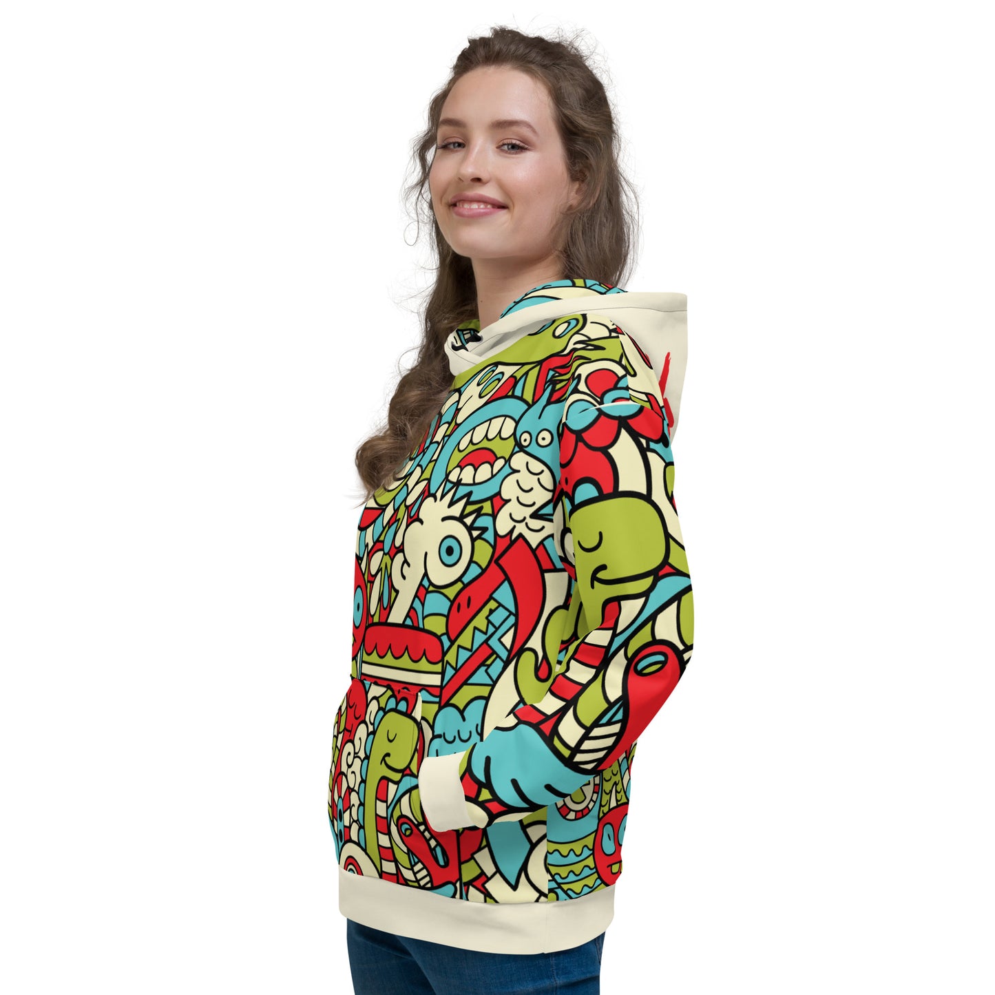 Hipster doodle Monster - Unisex Hoodie