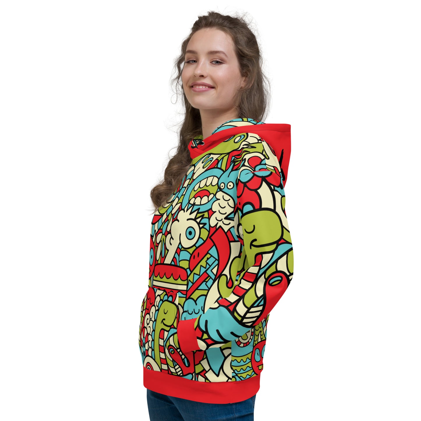 Hipster doodle Monster - Unisex Hoodie