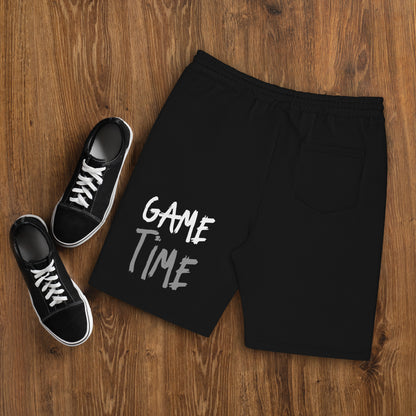 Game Time - Wolf Face on Fire Basketball fleece shorts