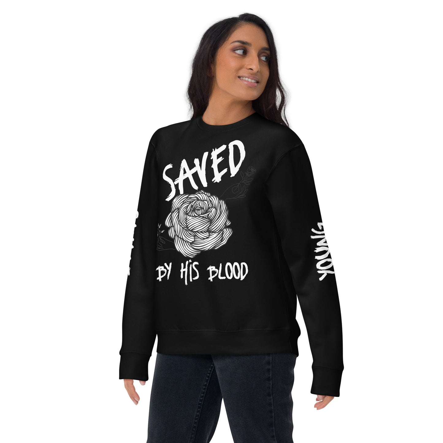 Saved By His Blood - Unisex Premium Sweatshirt