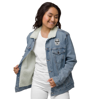 Jesus is My Anchor - Unisex denim sherpa jacket