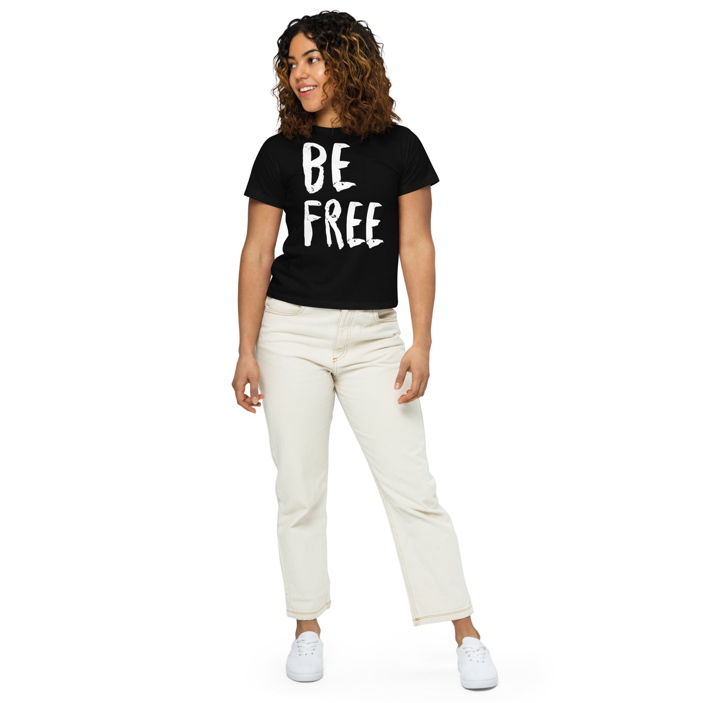 Be Free! Jesus Is The Way - Women’s high-waisted t-shirt