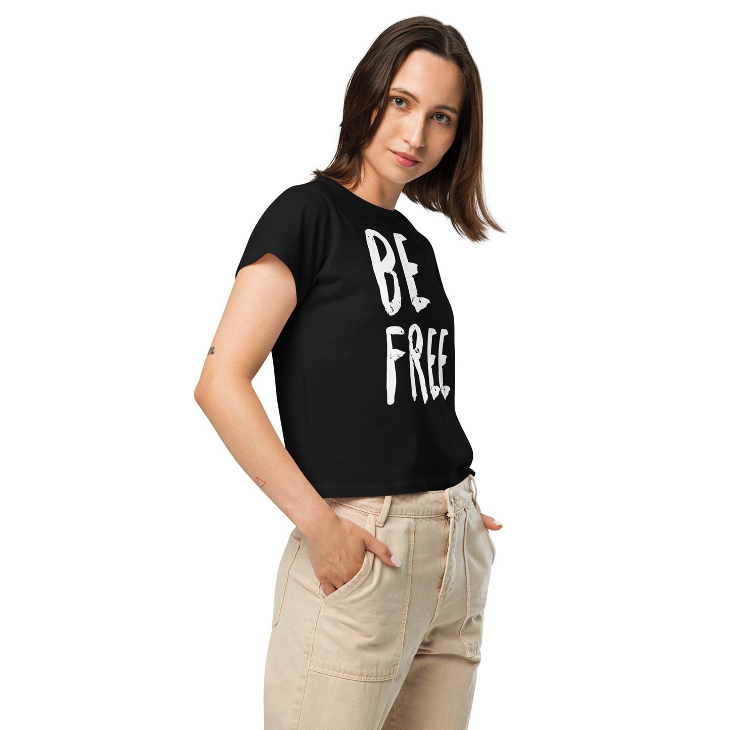 Be Free! Jesus Is The Way - Women’s high-waisted t-shirt