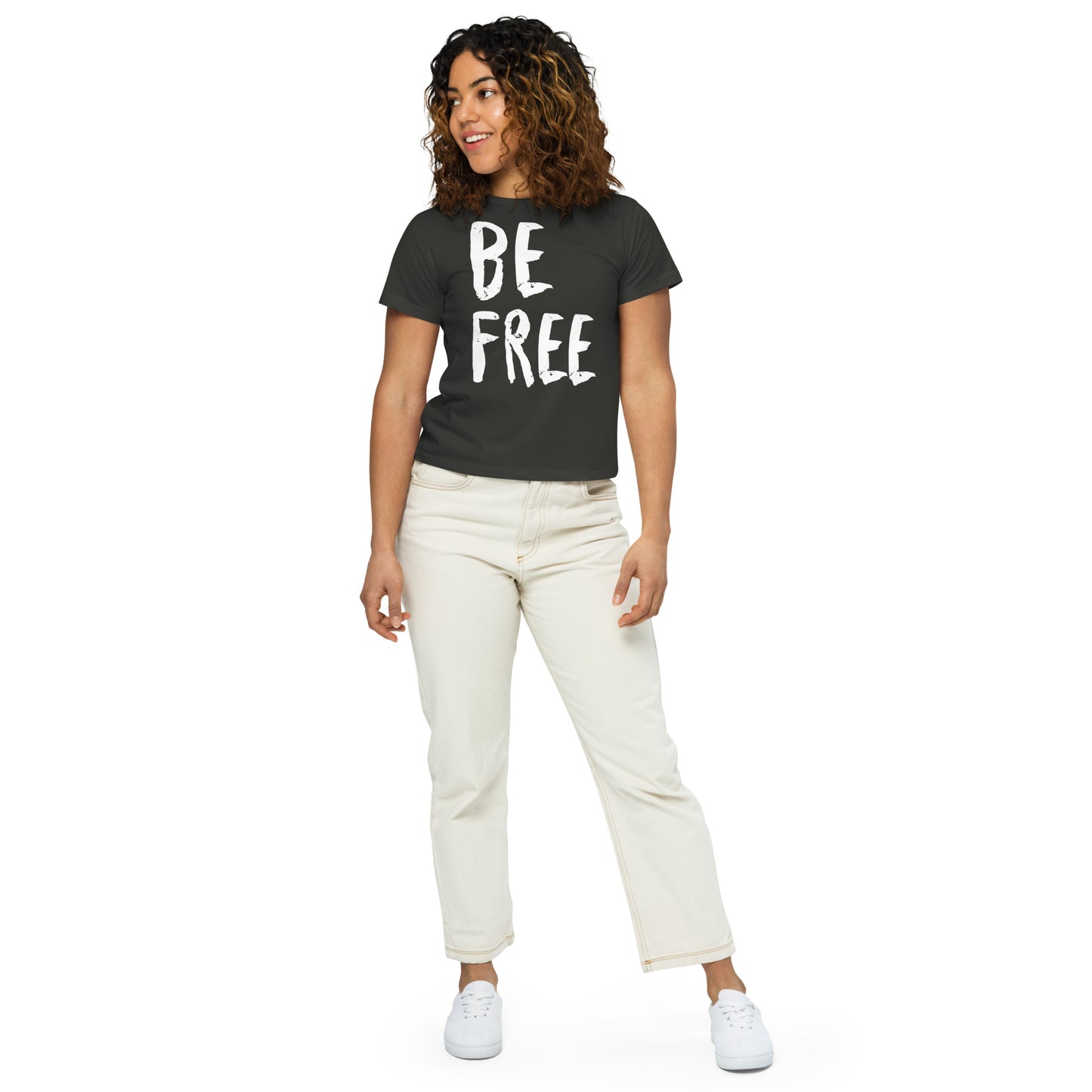 Be Free! Jesus Is The Way - Women’s high-waisted t-shirt
